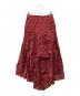 ISABEL MARANT ETOILE（イザベルマランエトワール）の古着「コットンフラワープリントアシンメトリックスカート」｜レッド