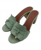 LORO PIANAロロピアーナ）の古着「サンダル」｜グリーン