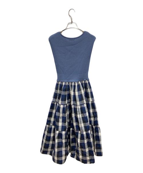 BARNEYS NEWYORK（バーニーズ・ニューヨーク）BARNEYS NEWYORK (バーニーズ・ニューヨーク) 切替ワンピース ブルー サイズ:FREEの古着・服飾アイテム