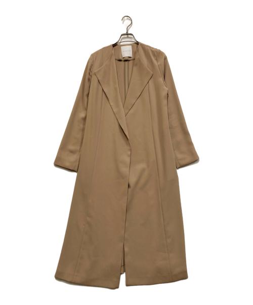 ESTNATION（エストネーション）ESTNATION (エストネーション) ノーカラースプリングコート ベージュ サイズ:SIZE 36の古着・服飾アイテム