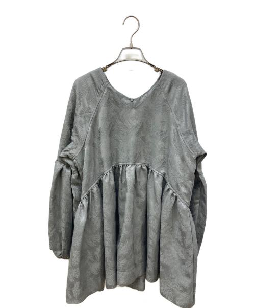 meri（ミーリー）meri (ミーリー) ジャガードチュニックブラウス グレー サイズ:FREEの古着・服飾アイテム