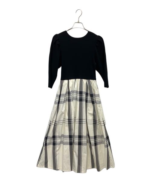 Apuweiser-riche（アプワイザーリッシェ）Apuweiser-riche (アプワイザーリッシェ) チェックドッキングミディワンピース アイボリー サイズ:SIZE1の古着・服飾アイテム