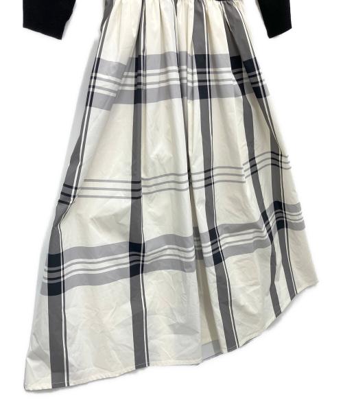 Apuweiser-riche（アプワイザーリッシェ）Apuweiser-riche (アプワイザーリッシェ) チェックドッキングミディワンピース アイボリー サイズ:SIZE1の古着・服飾アイテム