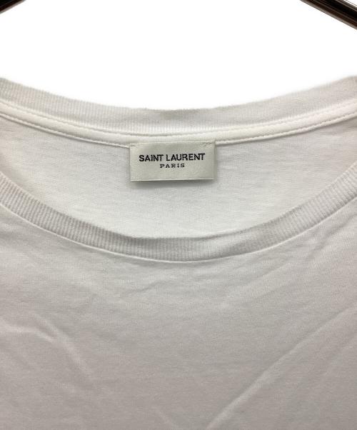 Saint Laurent Paris（サンローランパリ）Saint Laurent Paris (サンローランパリ) ロゴプリントTシャツ ホワイト サイズ:XSの古着・服飾アイテム