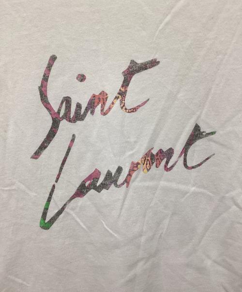 Saint Laurent Paris（サンローランパリ）Saint Laurent Paris (サンローランパリ) ロゴプリントTシャツ ホワイト サイズ:XSの古着・服飾アイテム