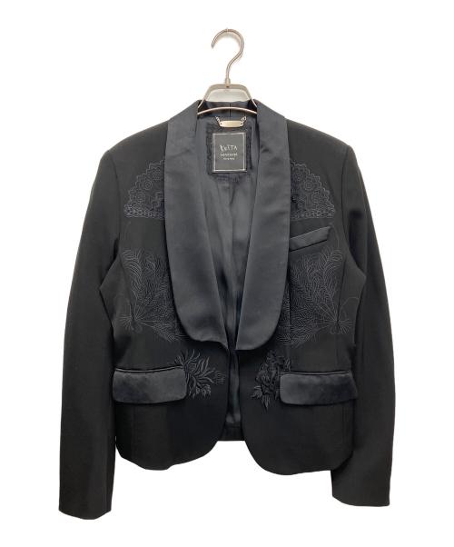 KEITA MARUYAMA（ケイタマルヤマ）KEITA MARUYAMA (ケイタマルヤマ) 刺繍チャイナジャケット ブラック サイズ:SIZE2の古着・服飾アイテム