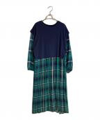 ear PAPILLONNERイアパピヨネ）の古着「ドッキングワンピース」｜ネイビー