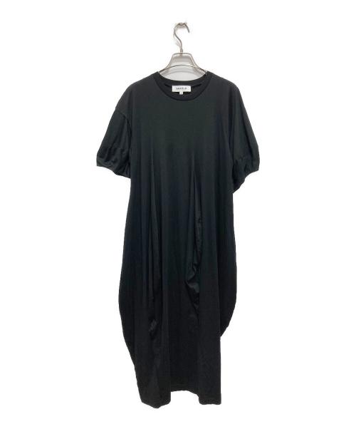 ENFOLD（エンフォルド）ENFOLD (エンフォルド) ハイゲージスビン天竺 Ball ドレープ DRS/ドレス ブラック サイズ:36の古着・服飾アイテム