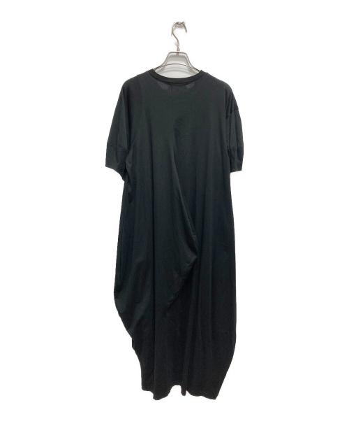 ENFOLD（エンフォルド）ENFOLD (エンフォルド) ハイゲージスビン天竺 Ball ドレープ DRS/ドレス ブラック サイズ:36の古着・服飾アイテム