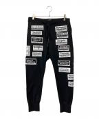 DISTORTION3 by PR-yディストーション3）の古着「Slim Sweat Pants With Multi Patches 