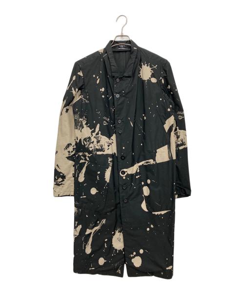 DISTORTION3 by PR-y（ディストーション3）DISTORTION3 by PR-y (ディストーション3) Discharge Print ロングコート ブラック サイズ:2の古着・服飾アイテム
