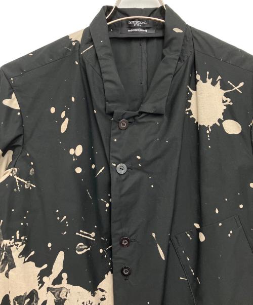 DISTORTION3 by PR-y（ディストーション3）DISTORTION3 by PR-y (ディストーション3) Discharge Print ロングコート ブラック サイズ:2の古着・服飾アイテム