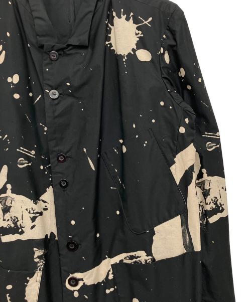 DISTORTION3 by PR-y（ディストーション3）DISTORTION3 by PR-y (ディストーション3) Discharge Print ロングコート ブラック サイズ:2の古着・服飾アイテム