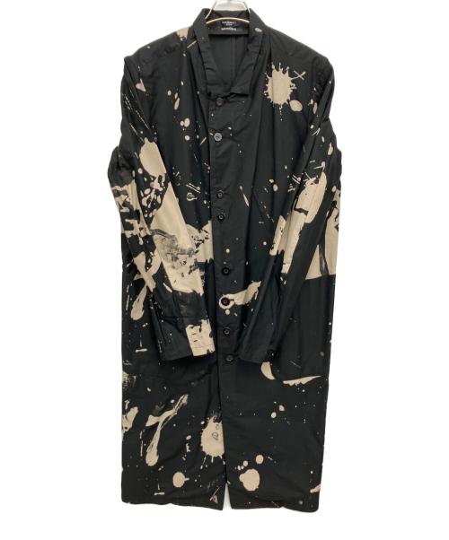 DISTORTION3 by PR-y（ディストーション3）DISTORTION3 by PR-y (ディストーション3) Discharge Print ロングコート ブラック サイズ:2の古着・服飾アイテム