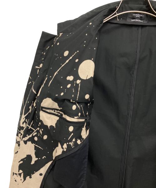 DISTORTION3 by PR-y（ディストーション3）DISTORTION3 by PR-y (ディストーション3) Discharge Print ロングコート ブラック サイズ:2の古着・服飾アイテム