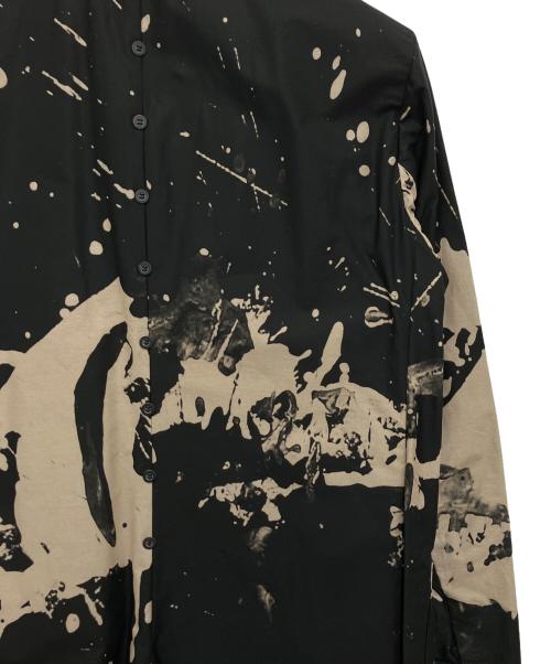 DISTORTION3 by PR-y（ディストーション3）DISTORTION3 by PR-y (ディストーション3) Discharge Print ロングコート ブラック サイズ:2の古着・服飾アイテム
