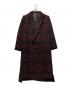 nude:MASAHIKO MARUYAMA（ヌード：マサヒコマルヤマ）の古着「Cotton Slub/Wool Double Cloth LONG COAT」｜ブラック×レッド