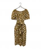 Mara Hoffmanマラホフマン）の古着「ドットジャガードワンピース」｜カーキ