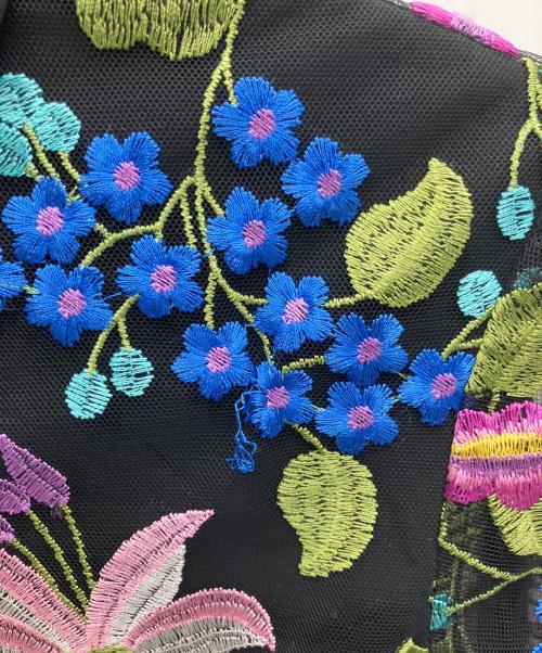 GRACE CONTINENTAL（グレースコンチネンタル）GRACE CONTINENTAL (（グレースコンチネンタル) チュール刺繍シャツワンピース ブラック サイズ:SIZE38の古着・服飾アイテム