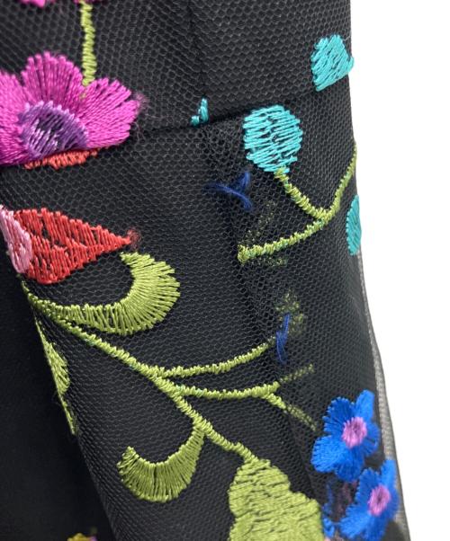 GRACE CONTINENTAL（グレースコンチネンタル）GRACE CONTINENTAL (（グレースコンチネンタル) チュール刺繍シャツワンピース ブラック サイズ:SIZE38の古着・服飾アイテム