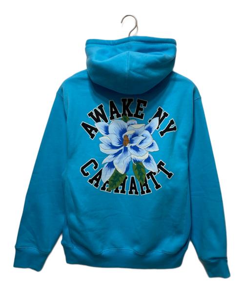 Carhartt WIP（カーハート ワークインプログレス）Carhartt WIP (カーハート ワークインプログレス) AWAKE NY (アウェイク ニューヨーク) Printed Hoodie ブルー サイズ:Ｓの古着・服飾アイテム