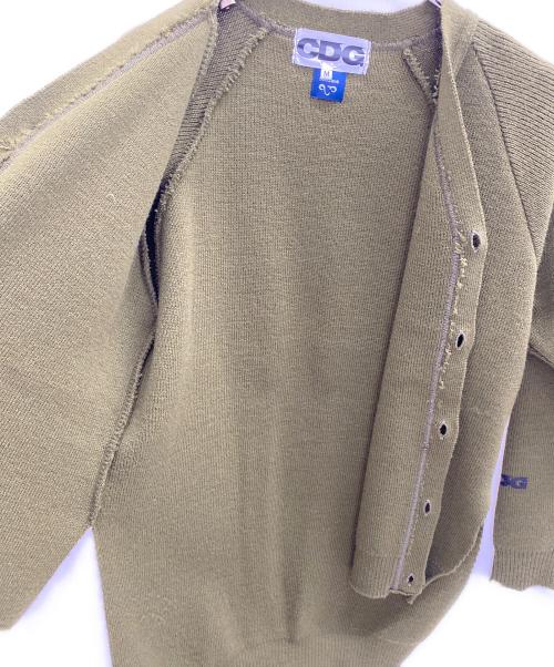 CDG（シーディージー）CDG (シーディージー) LOCHAVEN of SCOTLAND (ロックエーベン オブ スコットランド) アクリルカーディガン オリーブ サイズ:Mの古着・服飾アイテム