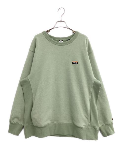 NANGA（ナンガ）NANGA (ナンガ) ECO HYBRID MINI BOX LOGO EMBROIDERY SWEATSHIRT グリーン サイズ:Ⅼの古着・服飾アイテム