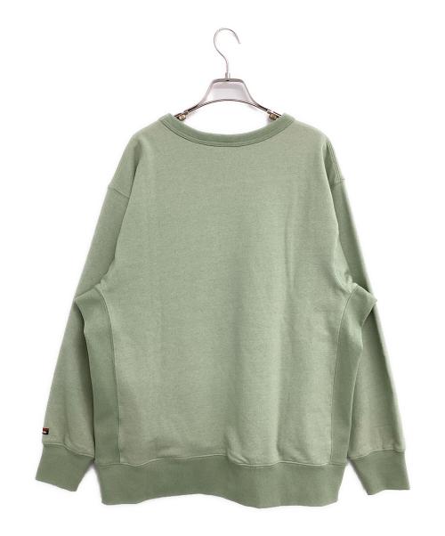 NANGA（ナンガ）NANGA (ナンガ) ECO HYBRID MINI BOX LOGO EMBROIDERY SWEATSHIRT グリーン サイズ:Ⅼの古着・服飾アイテム