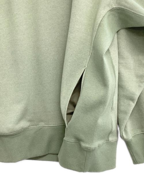 NANGA（ナンガ）NANGA (ナンガ) ECO HYBRID MINI BOX LOGO EMBROIDERY SWEATSHIRT グリーン サイズ:Ⅼの古着・服飾アイテム