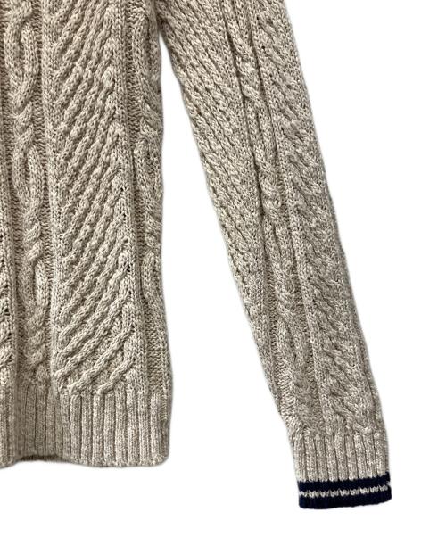 BROOKS BROTHERS（ブルックスブラザーズ）BROOKS BROTHERS (ブルックスブラザーズ) コットンリネン マルチケーブル クルーネック セーター オートミール サイズ:M 未使用品の古着・服飾アイテム