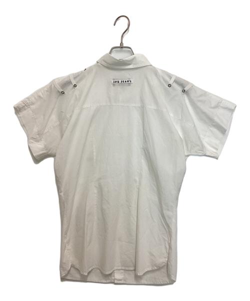 Jean Paul GAULTIER JEANS（ジャンポールゴルチエジーンズ）Jean Paul GAULTIER JEANS (ジャンポールゴルチエジーンズ) デザイン半袖シャツ ホワイト サイズ:Mの古着・服飾アイテム