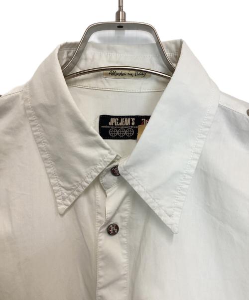 Jean Paul GAULTIER JEANS（ジャンポールゴルチエジーンズ）Jean Paul GAULTIER JEANS (ジャンポールゴルチエジーンズ) デザイン半袖シャツ ホワイト サイズ:Mの古着・服飾アイテム