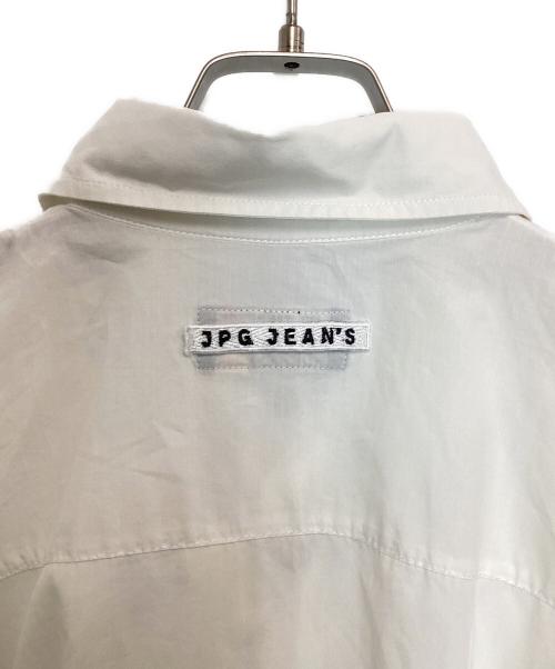 Jean Paul GAULTIER JEANS（ジャンポールゴルチエジーンズ）Jean Paul GAULTIER JEANS (ジャンポールゴルチエジーンズ) デザイン半袖シャツ ホワイト サイズ:Mの古着・服飾アイテム