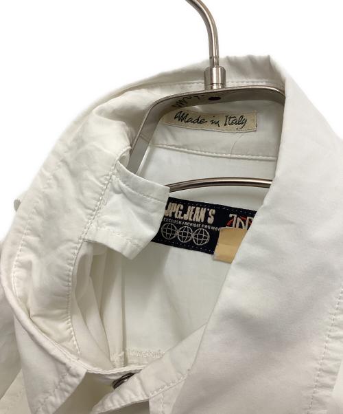 Jean Paul GAULTIER JEANS（ジャンポールゴルチエジーンズ）Jean Paul GAULTIER JEANS (ジャンポールゴルチエジーンズ) デザイン半袖シャツ ホワイト サイズ:Mの古着・服飾アイテム
