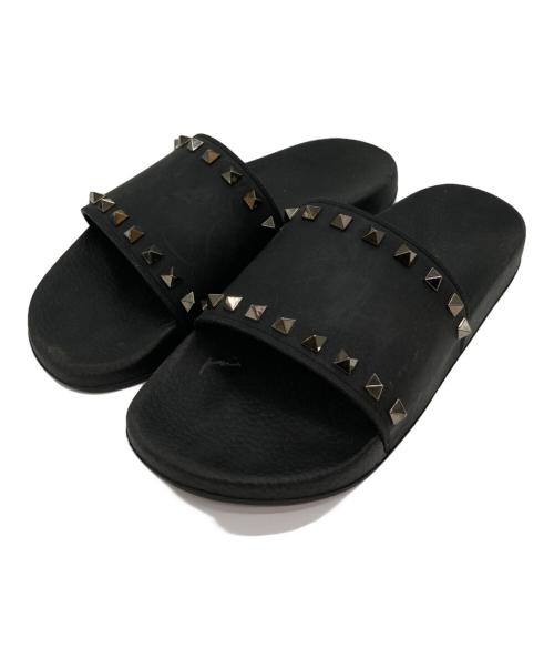 VALENTINO GARAVANI（ヴァレンティノ・ガラヴァーニ）VALENTINO GARAVANI (ヴァレンティノ・ガラヴァーニ) スタッズサンダル ブラック サイズ:41の古着・服飾アイテム