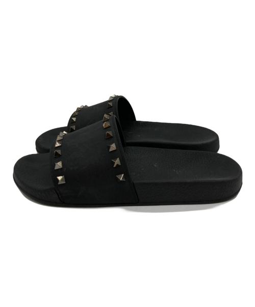 VALENTINO GARAVANI（ヴァレンティノ・ガラヴァーニ）VALENTINO GARAVANI (ヴァレンティノ・ガラヴァーニ) スタッズサンダル ブラック サイズ:41の古着・服飾アイテム