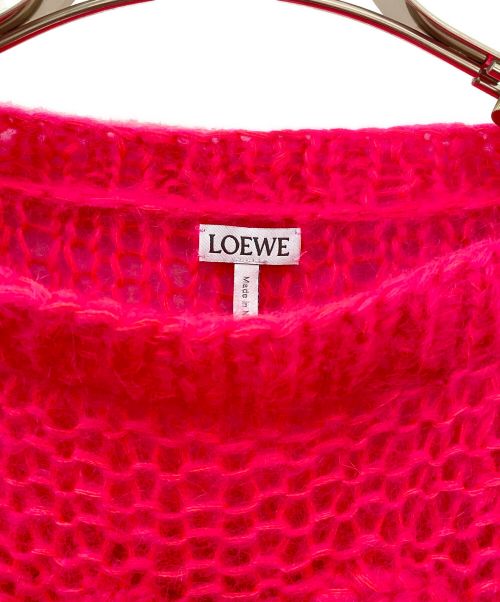 LOEWE（ロエベ）LOEWE (ロエベ) アナグラムクルーネックニット ピンク サイズ:Mの古着・服飾アイテム