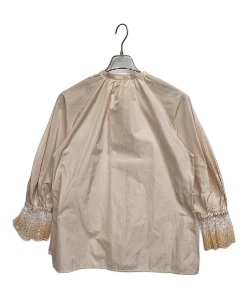 ANAYI（アナイ）ANAYI (アナイ) マイクロタフタレースパフ袖 ブラウス ピンク サイズ:38の古着・服飾アイテム