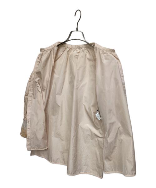 ANAYI（アナイ）ANAYI (アナイ) マイクロタフタレースパフ袖 ブラウス ピンク サイズ:38の古着・服飾アイテム