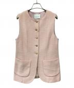 ANAYIアナイ）の古着「コットンオックスパッチポケットジレ」｜ピンク