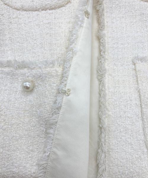 ANAYI（アナイ）ANAYI (アナイ) ファンシーツィード4ポケットジレ ホワイト サイズ:38の古着・服飾アイテム