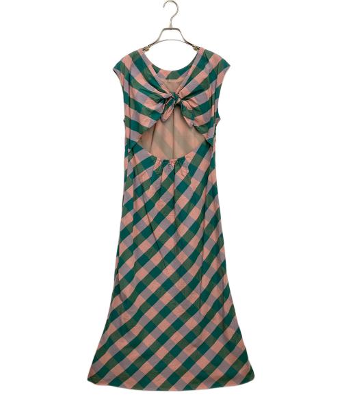 leur logette（ルールロジェット）leur logette (ルールロジェット) flair check Dress ピンク サイズ:1の古着・服飾アイテム