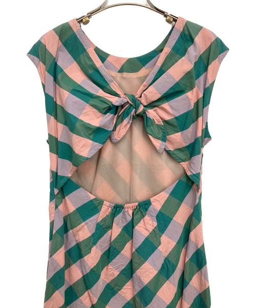 leur logette（ルールロジェット）leur logette (ルールロジェット) flair check Dress ピンク サイズ:1の古着・服飾アイテム