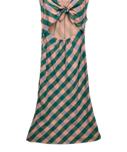 leur logette（ルールロジェット）leur logette (ルールロジェット) flair check Dress ピンク サイズ:1の古着・服飾アイテム