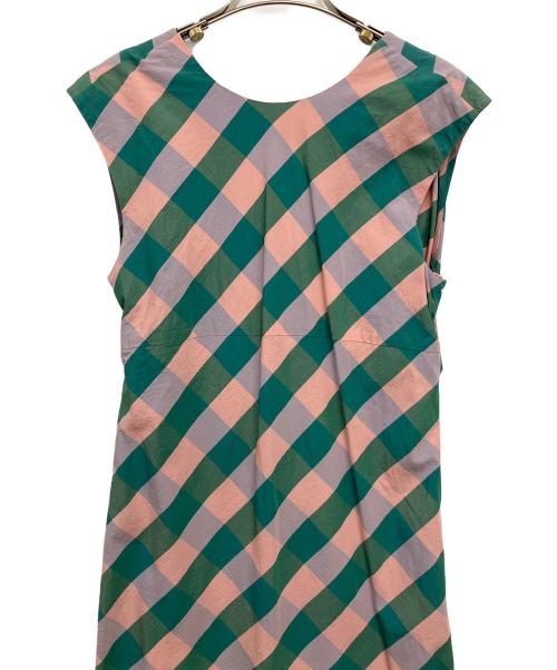 leur logette（ルールロジェット）leur logette (ルールロジェット) flair check Dress ピンク サイズ:1の古着・服飾アイテム