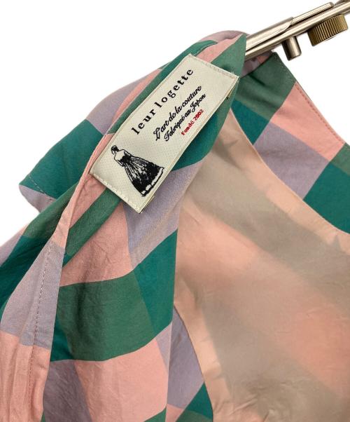 leur logette（ルールロジェット）leur logette (ルールロジェット) flair check Dress ピンク サイズ:1の古着・服飾アイテム