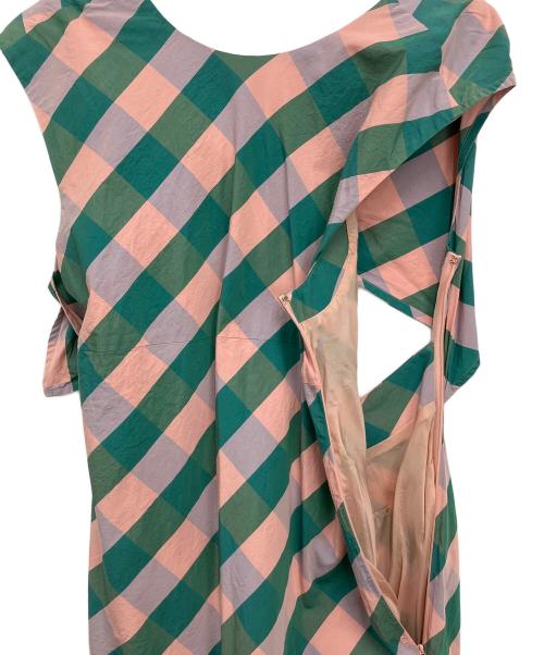 leur logette（ルールロジェット）leur logette (ルールロジェット) flair check Dress ピンク サイズ:1の古着・服飾アイテム