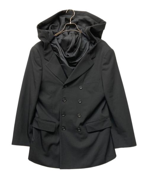 COMME des GARCONS HOMME PLUS（コムデギャルソンオムプリュス）COMME des GARCONS HOMME PLUS (コムデギャルソンオムプリュス) フード付テーラードジャケット ブラック サイズ:Mの古着・服飾アイテム