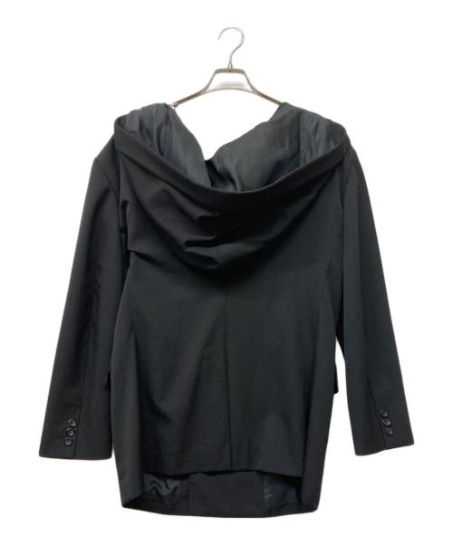 COMME des GARCONS HOMME PLUS（コムデギャルソンオムプリュス）COMME des GARCONS HOMME PLUS (コムデギャルソンオムプリュス) フード付テーラードジャケット ブラック サイズ:Mの古着・服飾アイテム