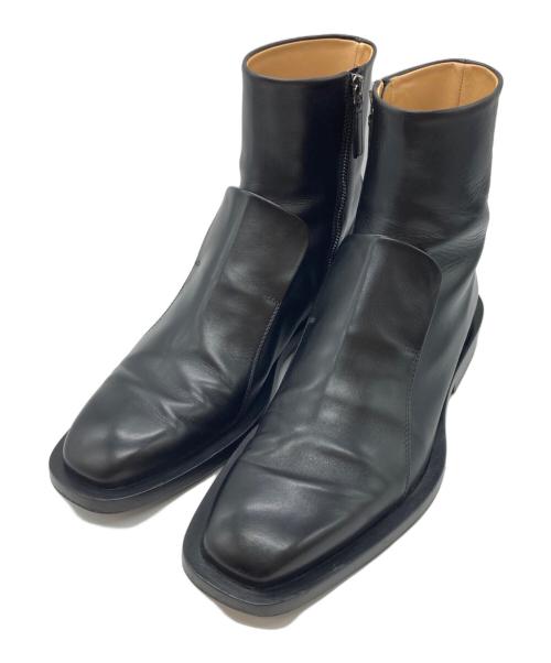 JIL SANDER（ジルサンダー）JIL SANDER (ジルサンダー) フロントパネル ブーツ ブラック サイズ:36の古着・服飾アイテム
